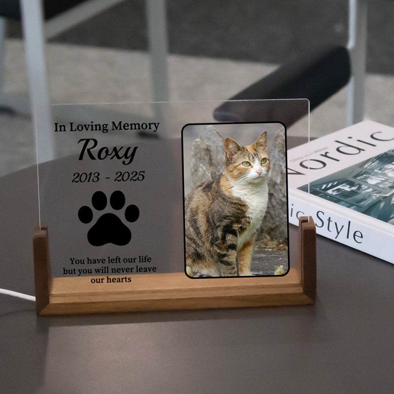 Pet LED Acrylic Memorial Plaque