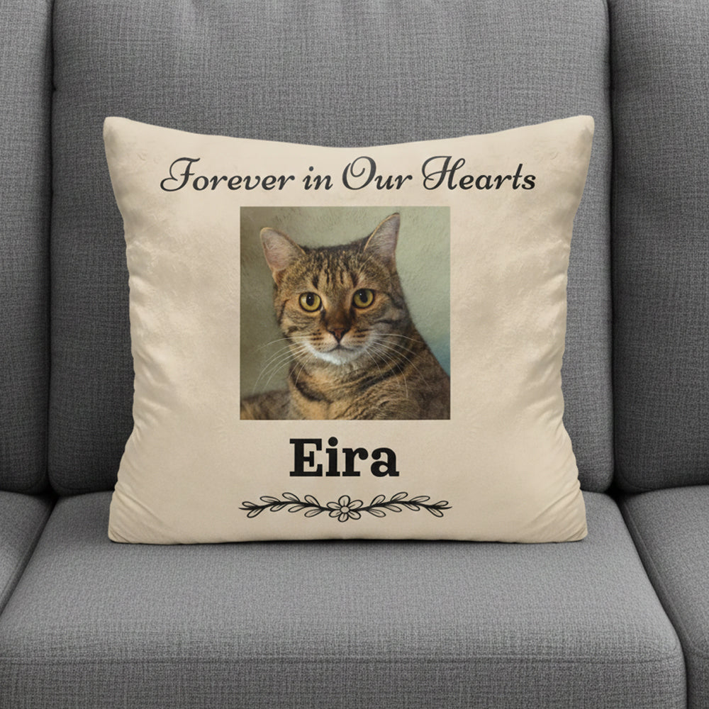 Pet Loss Sympathy Gift- Personalized Photo Throw Pillow