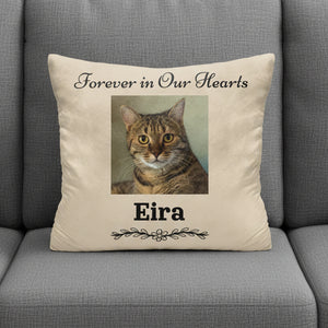 Pet Loss Sympathy Gift- Personalized Photo Throw Pillow