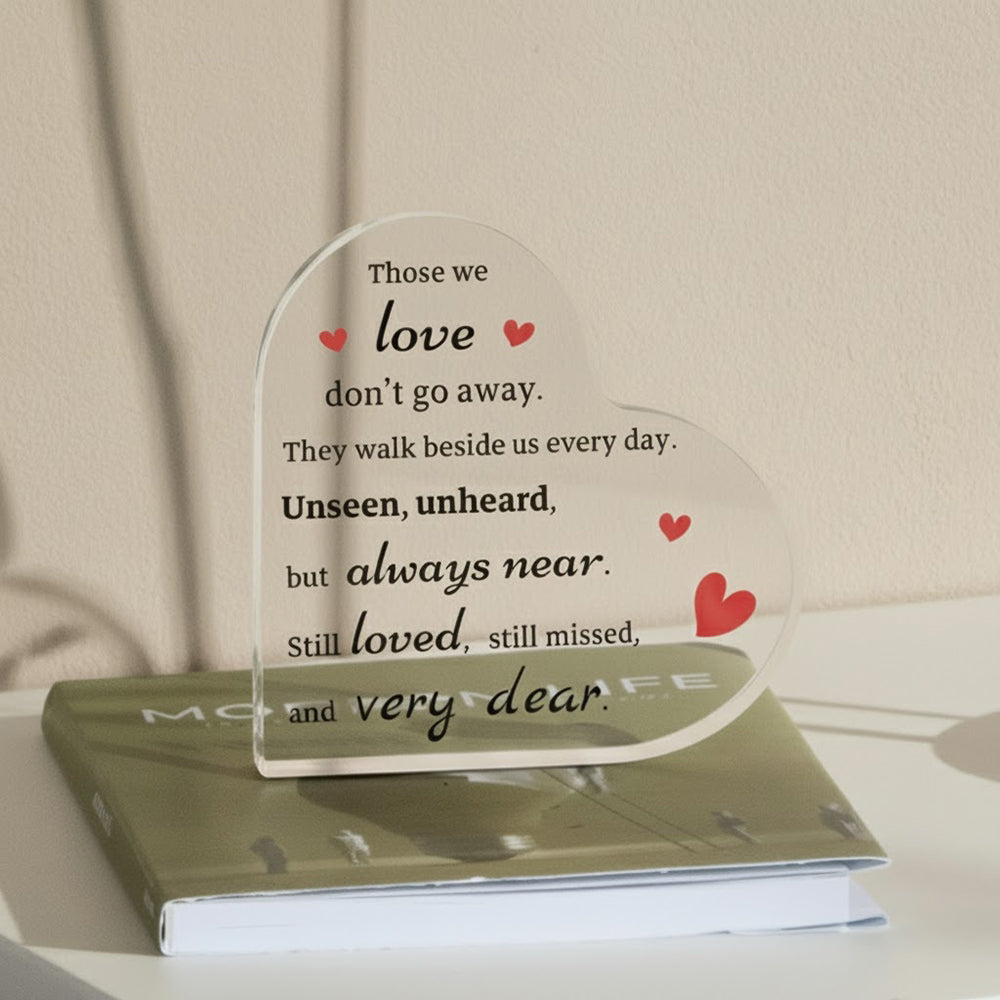 Pet Memorial Heart Acrylic Block