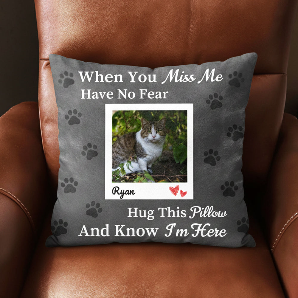 Custom Pet Memorial Pillow with Photo and Heartfelt Message