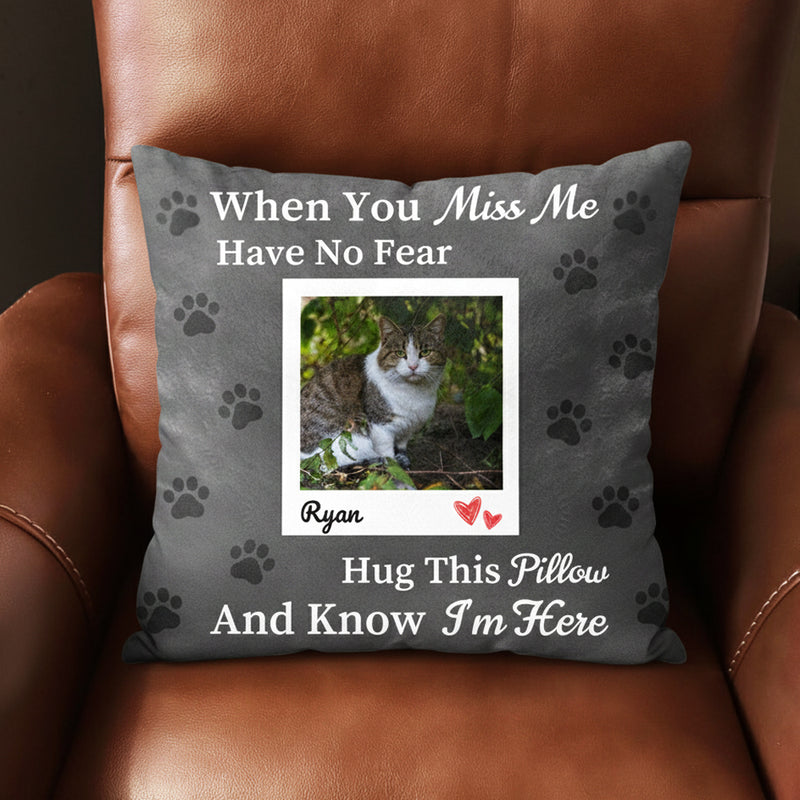 Custom Pet Memorial Pillow with Photo and Heartfelt Message