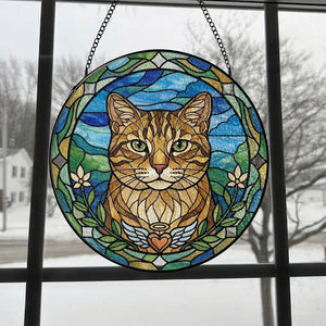 Custom Pet Portrait Stained Glass Suncatcher