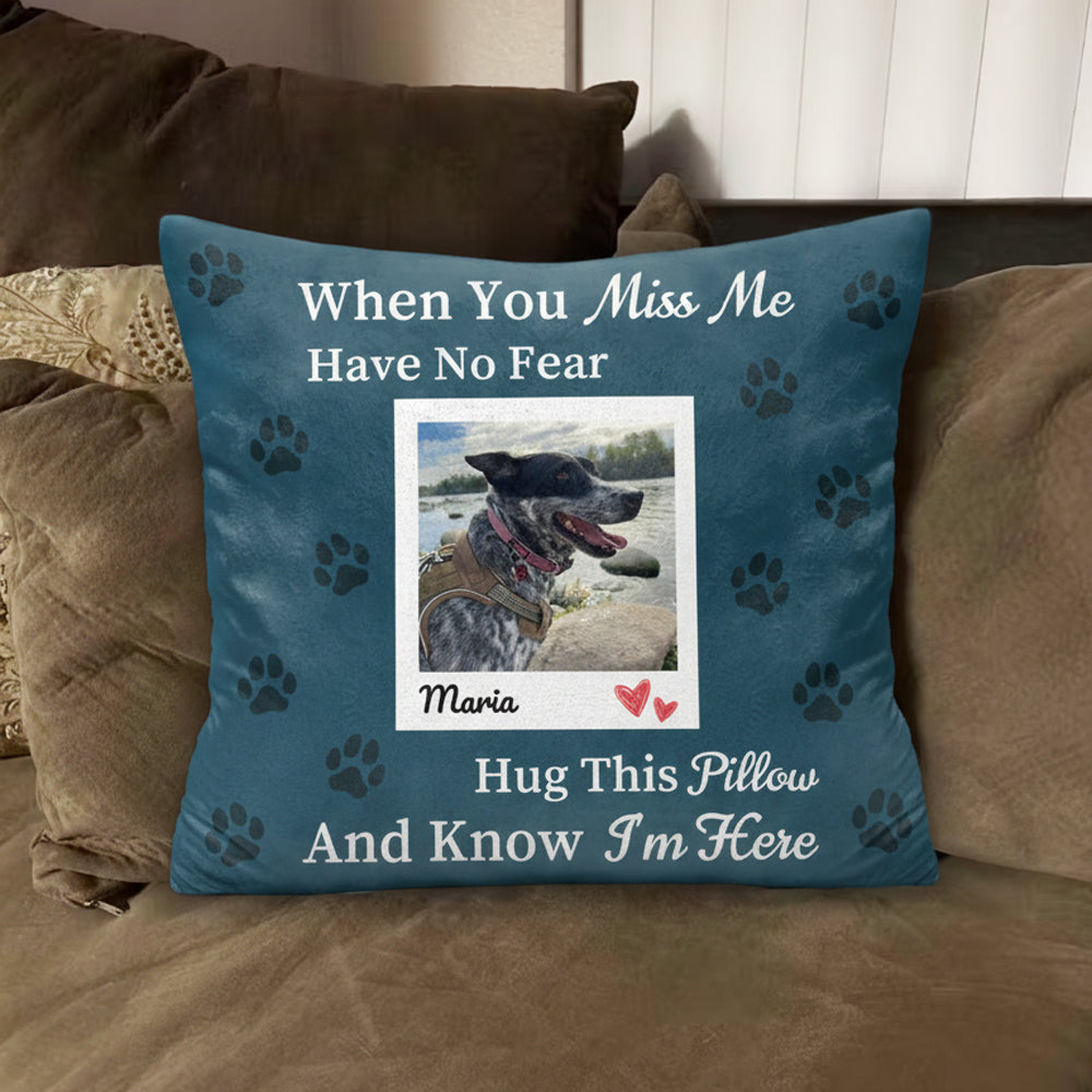Custom Pet Memorial Pillow with Photo and Heartfelt Message