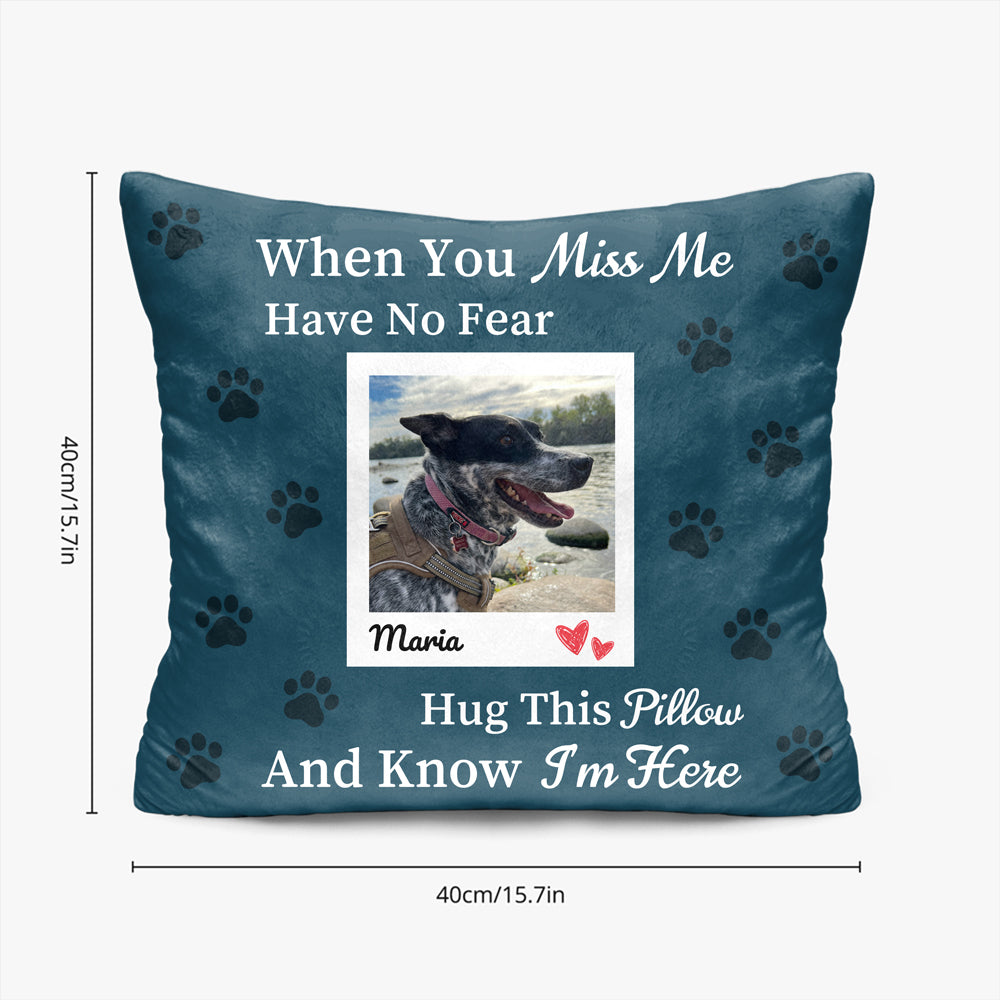 Custom Pet Memorial Pillow with Photo and Heartfelt Message