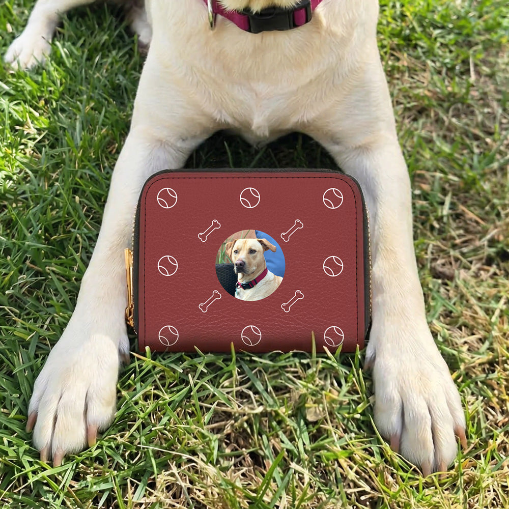 Custom Pet Photo Zipper Wallet