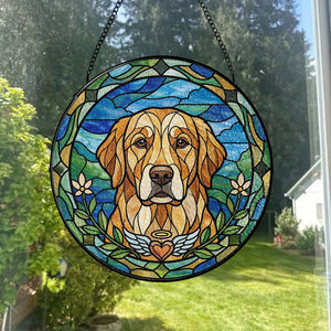 Custom Pet Portrait Stained Glass Suncatcher