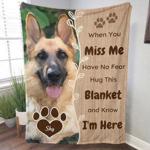 Custom Pet Remembrance Blanket | Vine & Wood Design
