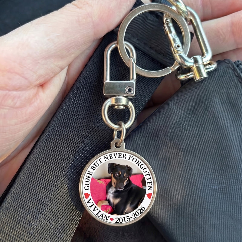Custom Full Color Pet Photo Memorial Keychain