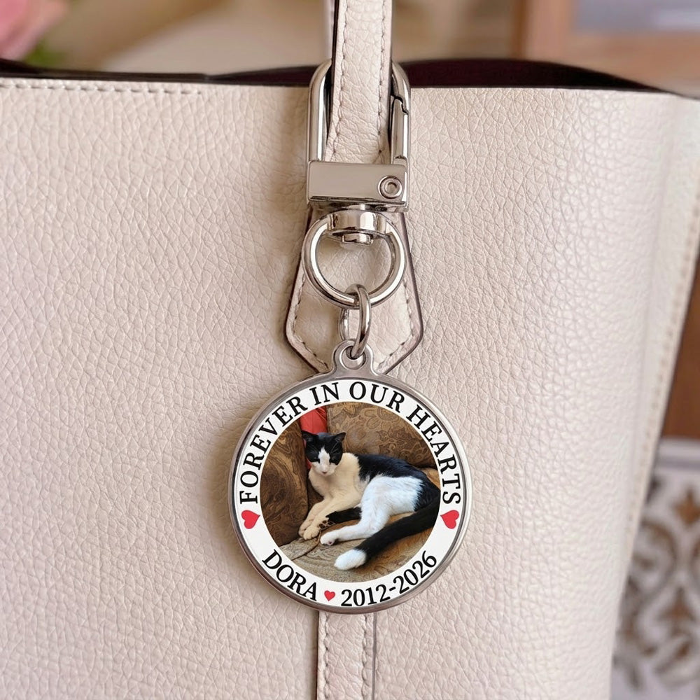 Custom Full Color Pet Photo Memorial Keychain
