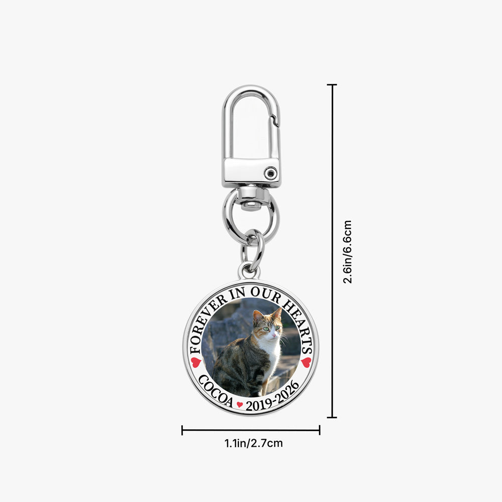 Custom Full Color Pet Photo Memorial Keychain