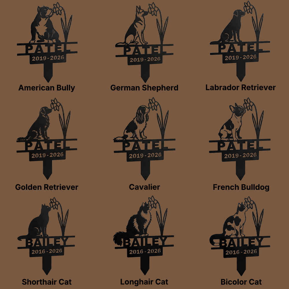 Custom Metal Pet Memorial Garden Stake Marker