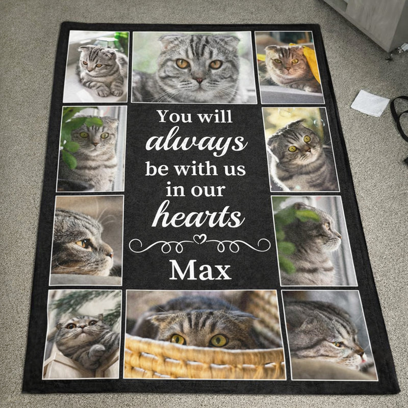 Custom Pet Memorial Blanket - Multi-Photo Collage Dog Sympathy Gift