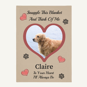 Custom Pet Memorial Photo Blanket for Dog & Cat Loss