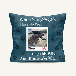 Custom Pet Memorial Pillow with Photo and Heartfelt Message