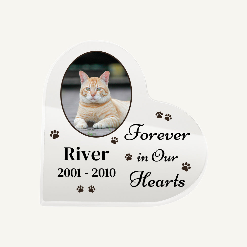 Custom Pet Portrait Heart Acrylic Block