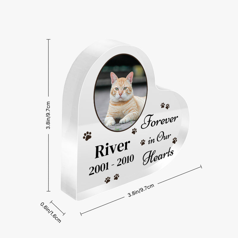 Custom Pet Portrait Heart Acrylic Block
