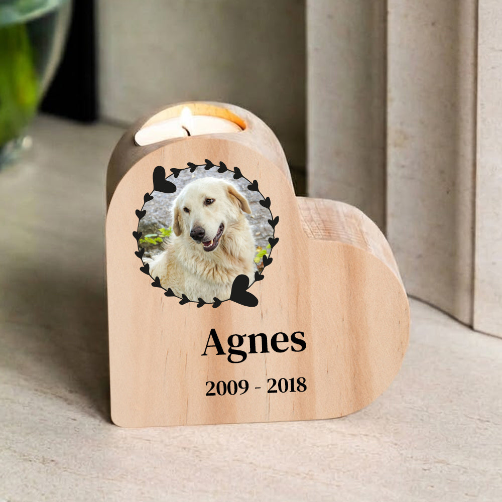Pet Memorial Candle Holder with Photo