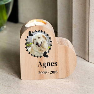 Pet Memorial Candle Holder with Photo