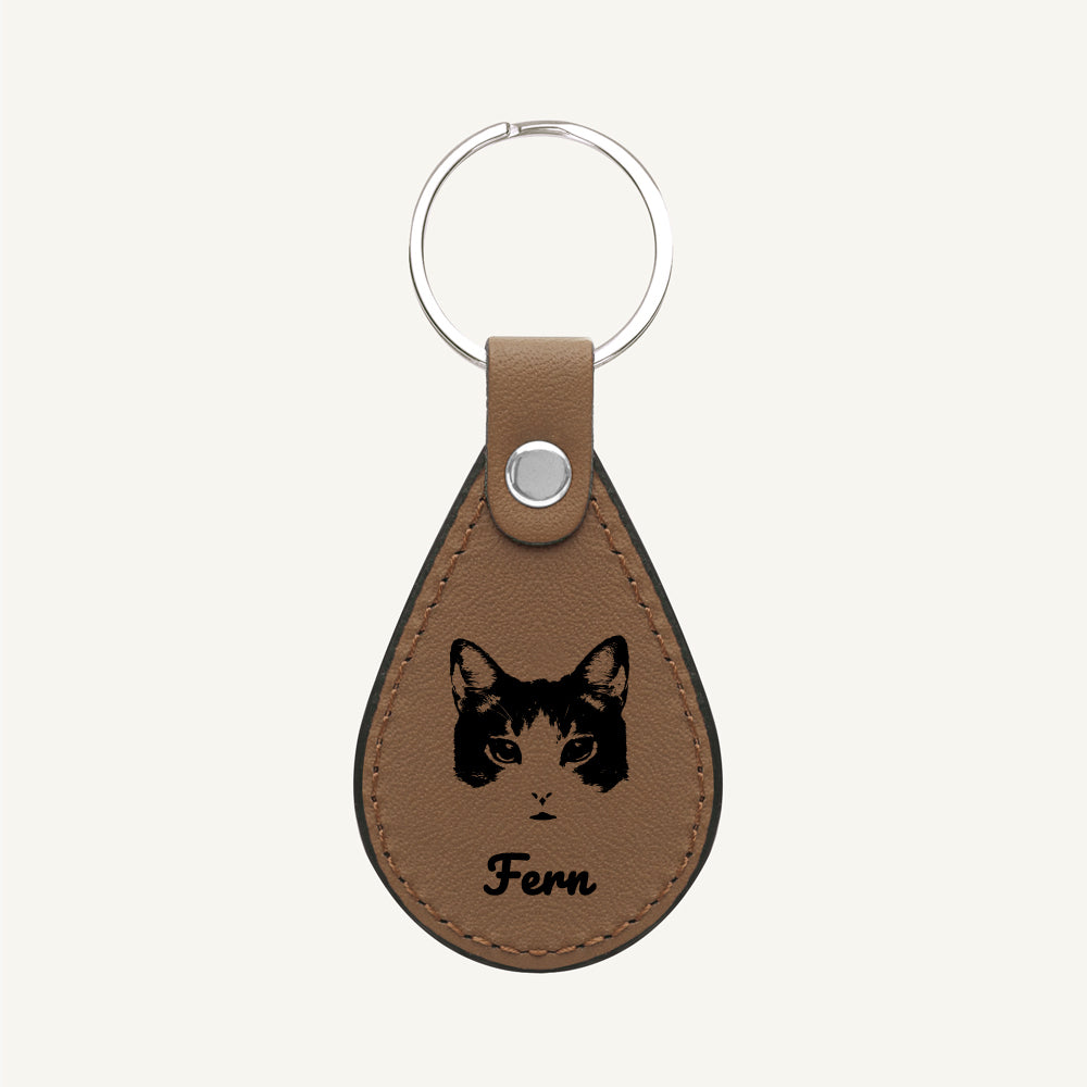 Engraved Pet Portrait Keychain