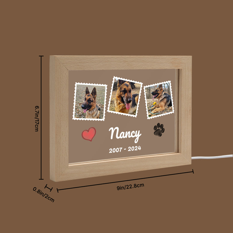 LED Acrylic Pet Memorial Photo Frame