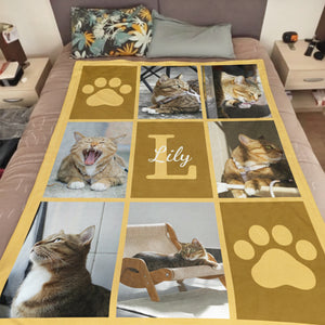 Multi Photo Collage Memorial Blanket for Pet Lovers