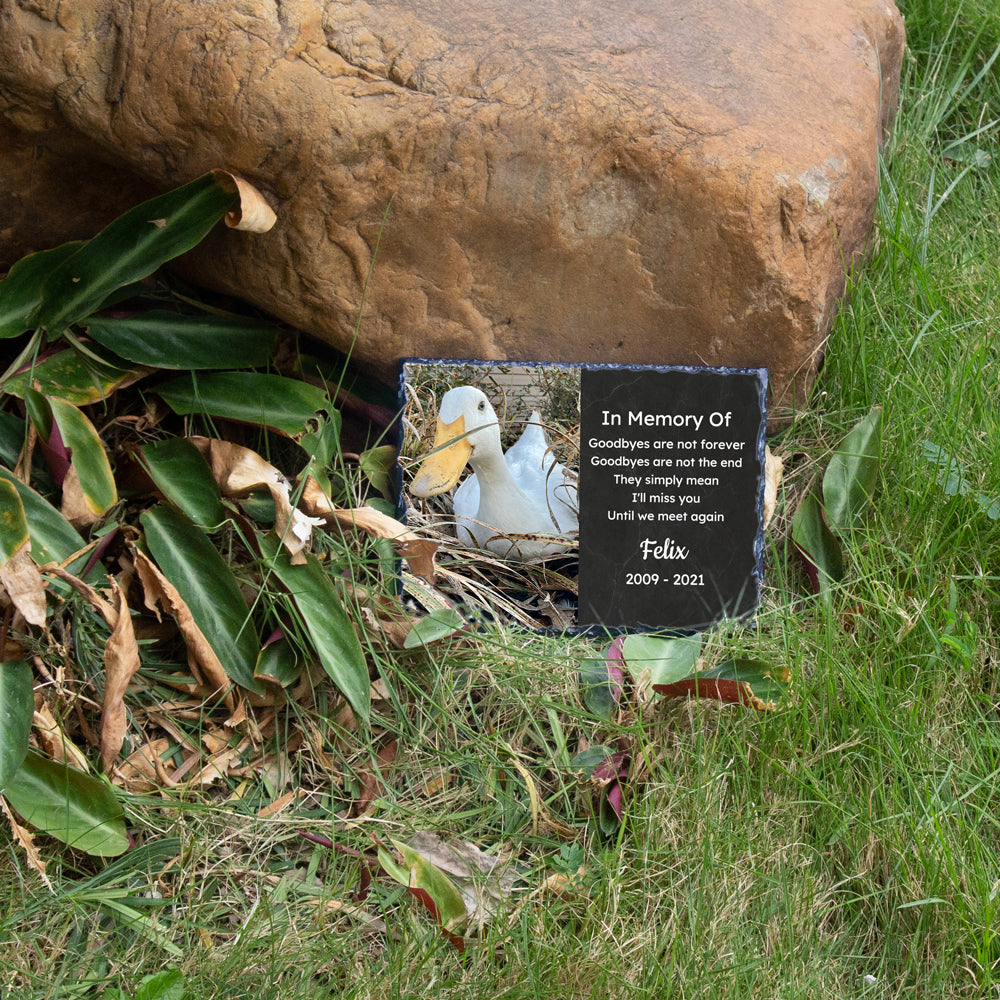Outdoor Pet Memorial Plaque