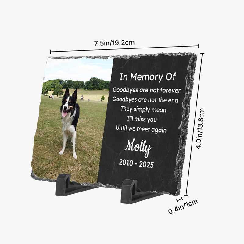 Outdoor Pet Memorial Plaque