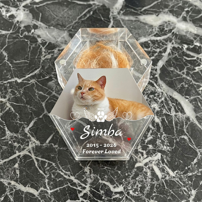 Personalized Pet Fur Keepsake Box