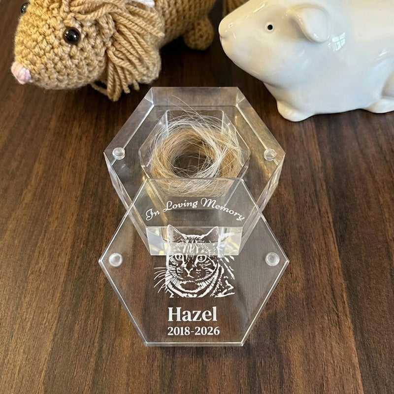 Personalized Pet Hair Memorial Box