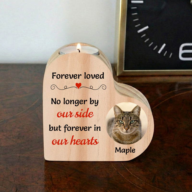 Personalized Pet Heart Wooden Candle Holder