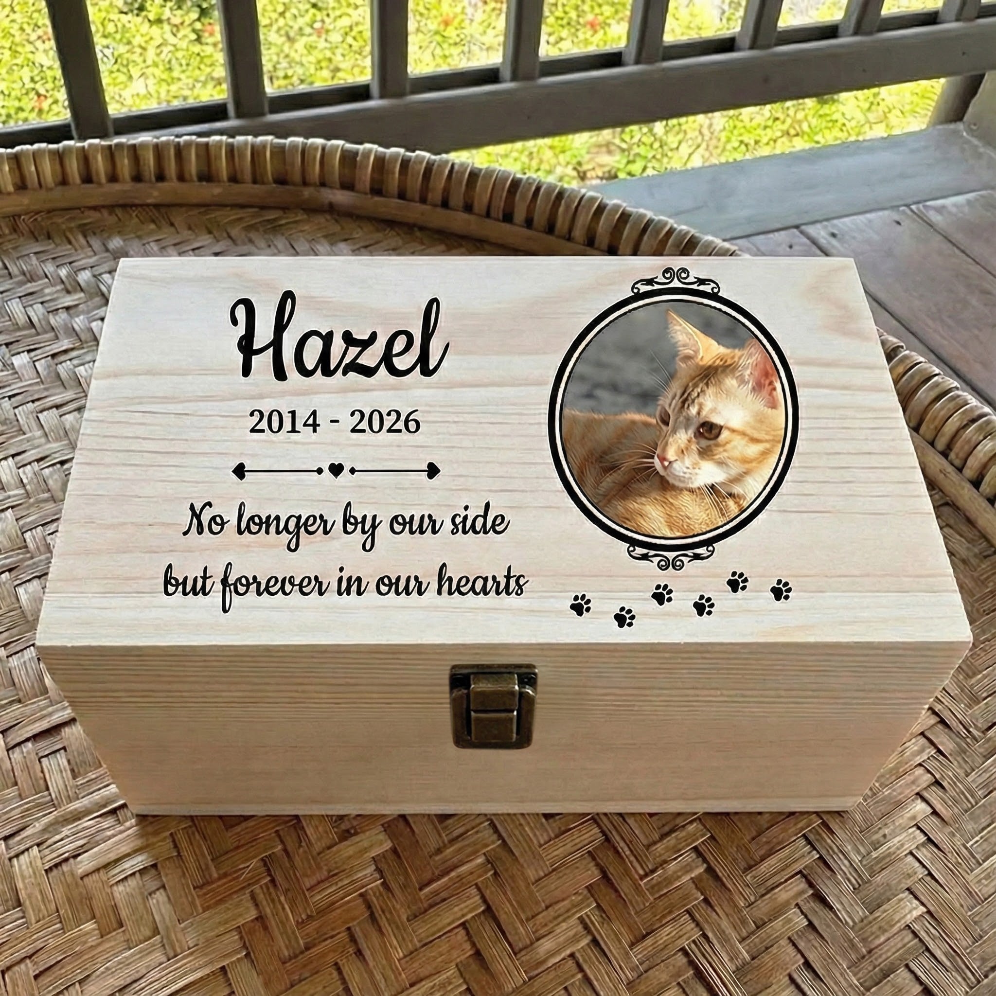 Personalized Pet Memorial Photo Box