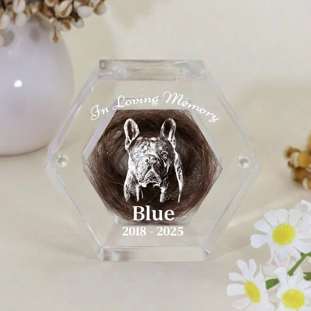 Personalized Pet Hair Memorial Box