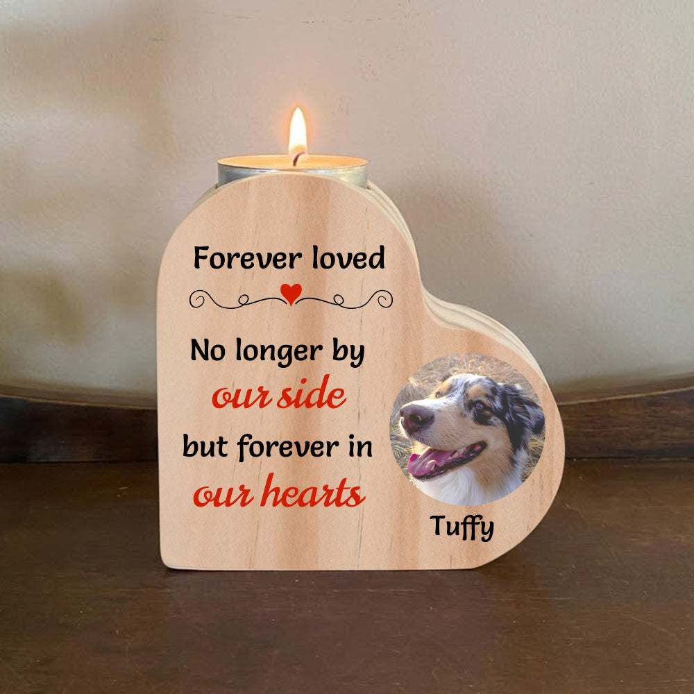 Personalized Pet Heart Wooden Candle Holder