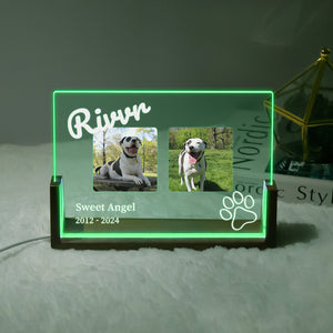 Personalized Pet LED Acrylic Memorial Plaque