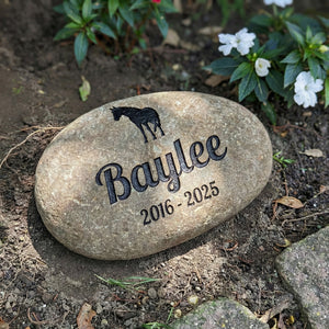 Pet Memorial River Rock