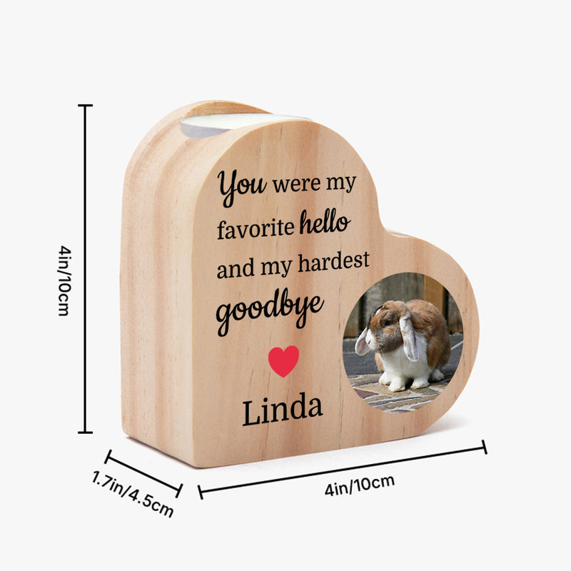 Personalized Pet Memorial Candle Holder with Photo