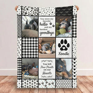 Personalized Pet Memorial Photo Blanket - Custom Remembrance Gift