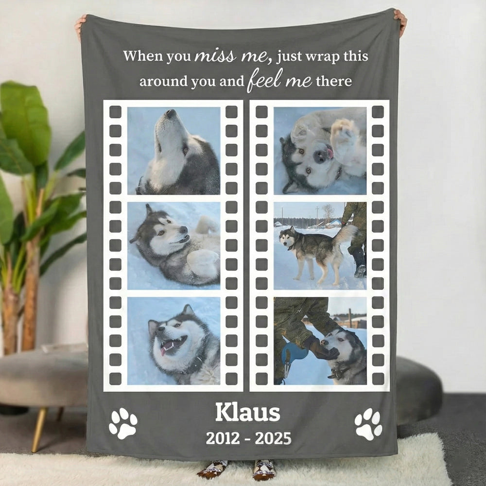 Personalized Photo Blanket for Grieving Pet Parents
