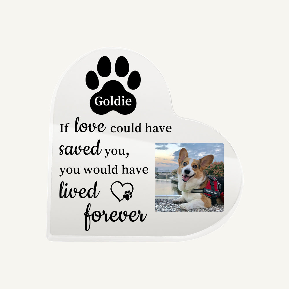 Personalized Photo Heart Acrylic Block