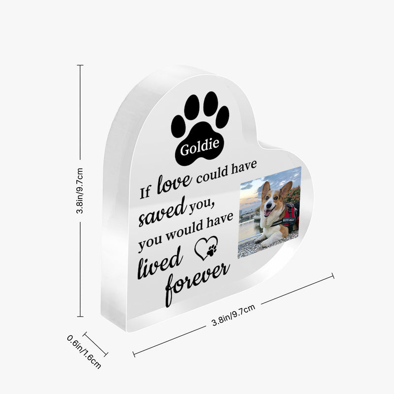 Personalized Photo Heart Acrylic Block