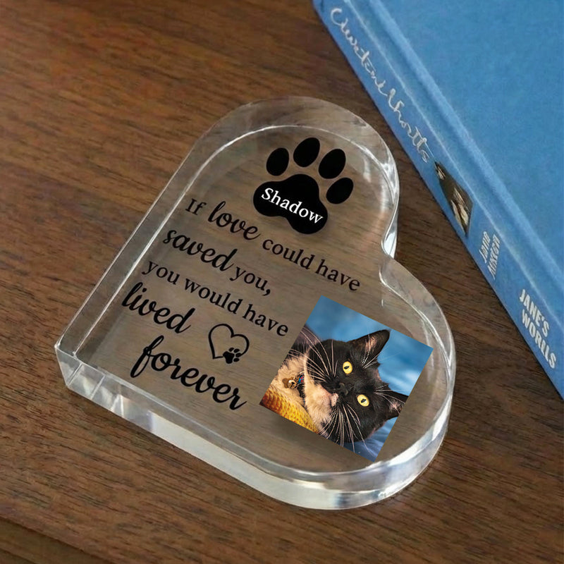 Personalized Photo Heart Acrylic Block