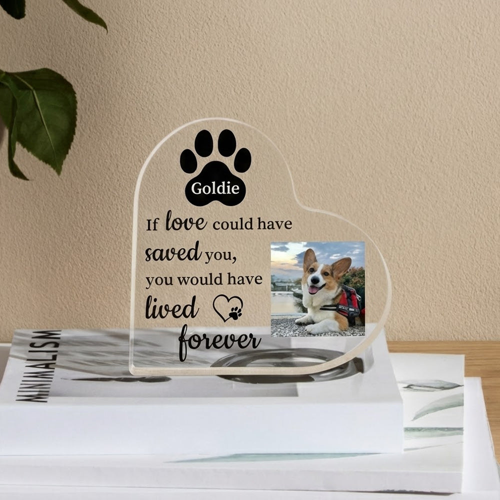 Personalized Photo Heart Acrylic Block