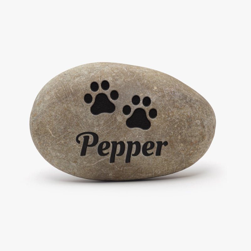 Pet Memorial Natural River Rock
