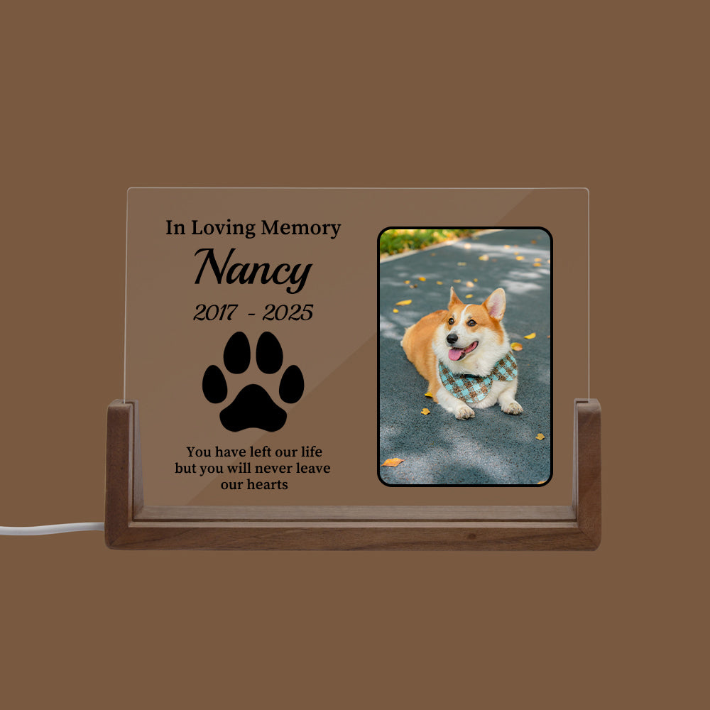 Pet LED Acrylic Memorial Plaque