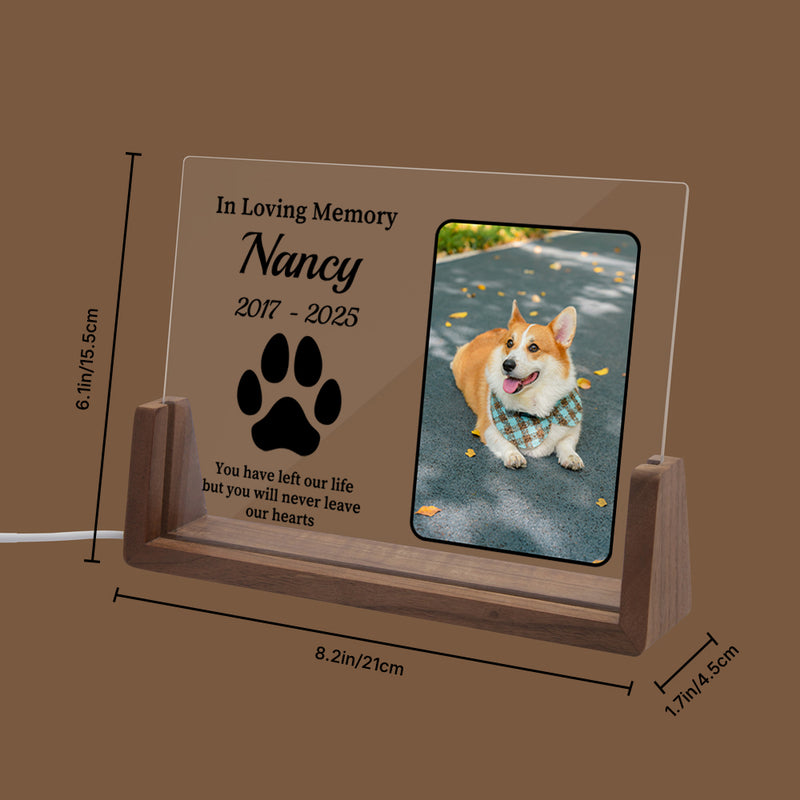 Pet LED Acrylic Memorial Plaque