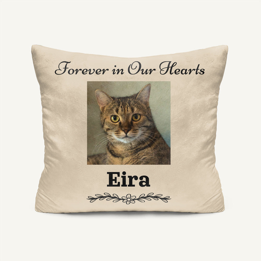 Pet Loss Sympathy Gift- Personalized Photo Throw Pillow