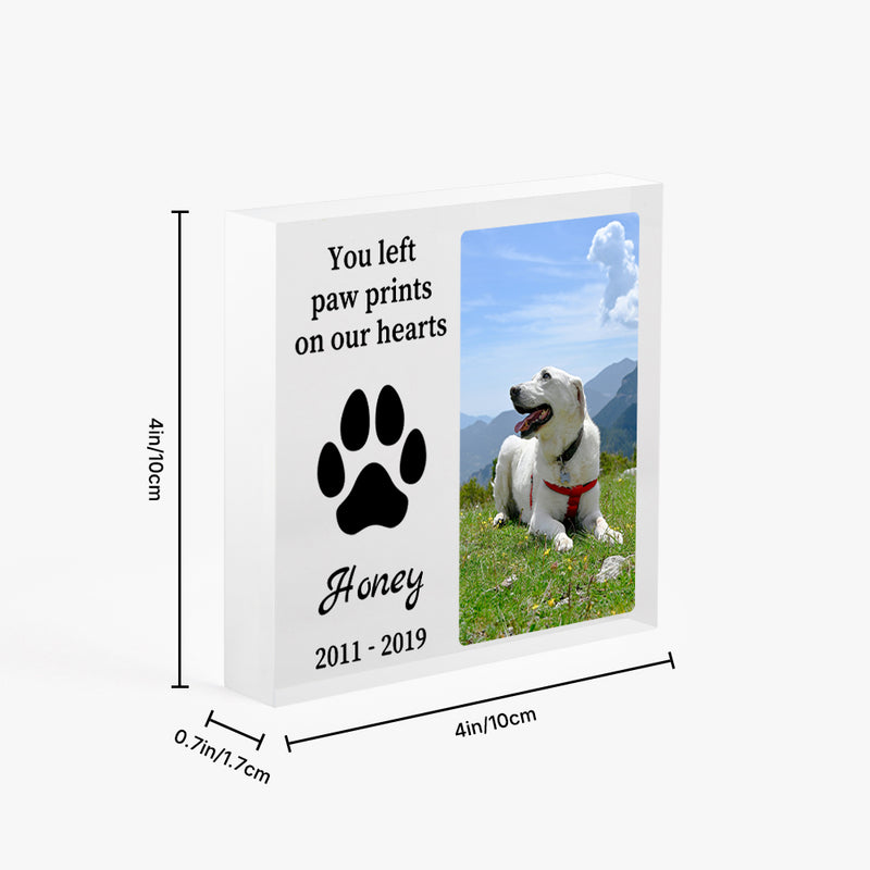 Pet Memorial Acrylic Photo Block