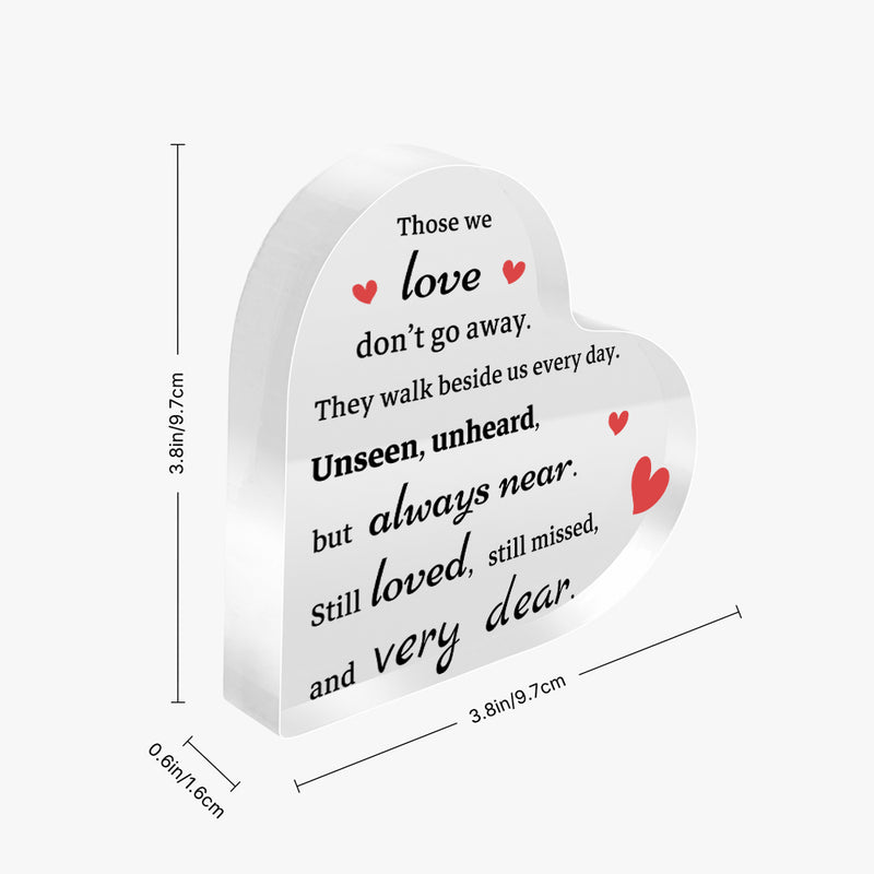 Pet Memorial Heart Acrylic Block