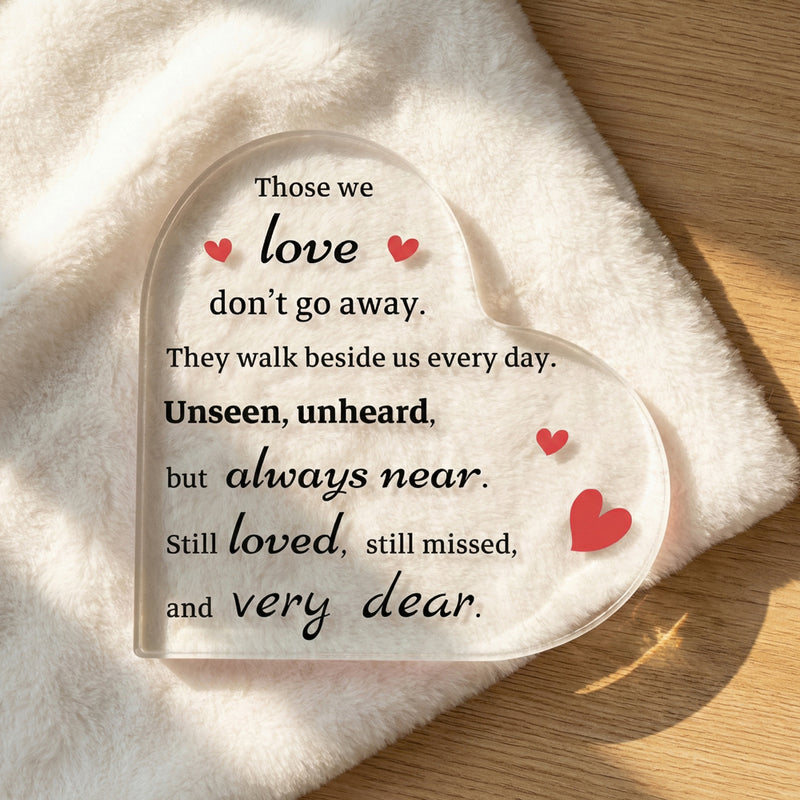 Pet Memorial Heart Acrylic Block